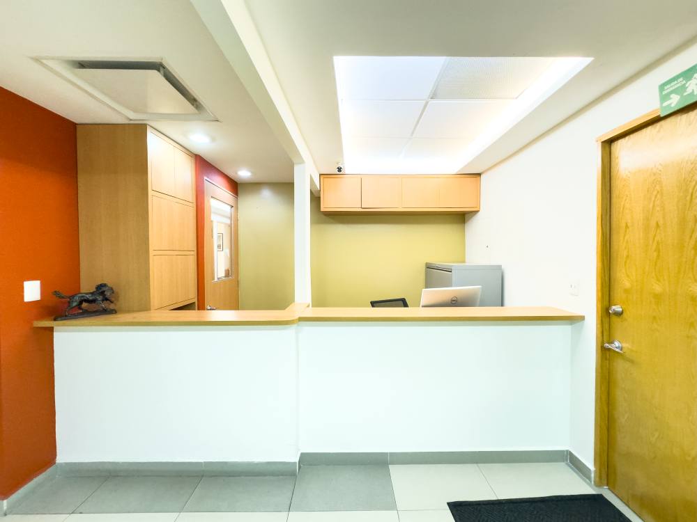 Front view of reception. 