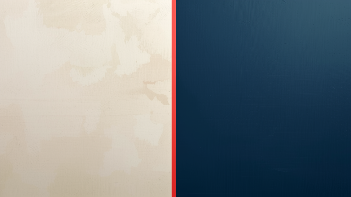 Wall with patchy paint after drying beside a smooth, evenly coated section