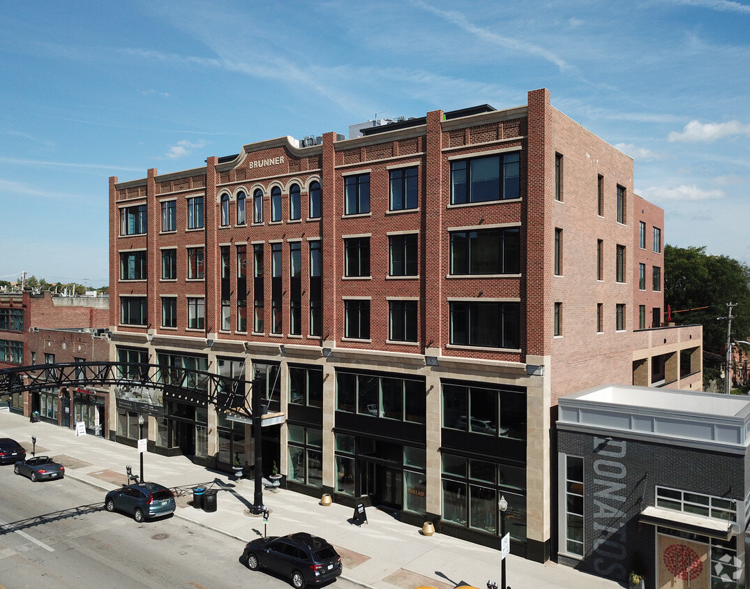 The Brunner Building: an example of a recent podium construction project we designed in the Short North (two-story podium with three additional stories of wood light frame construction)