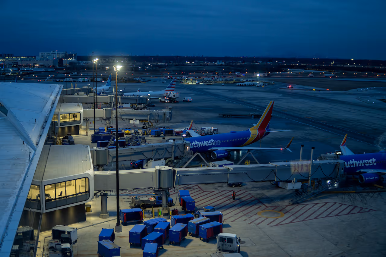 Chicago airport aircraft stands