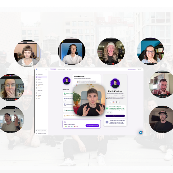 Members on live training and mentoring calls