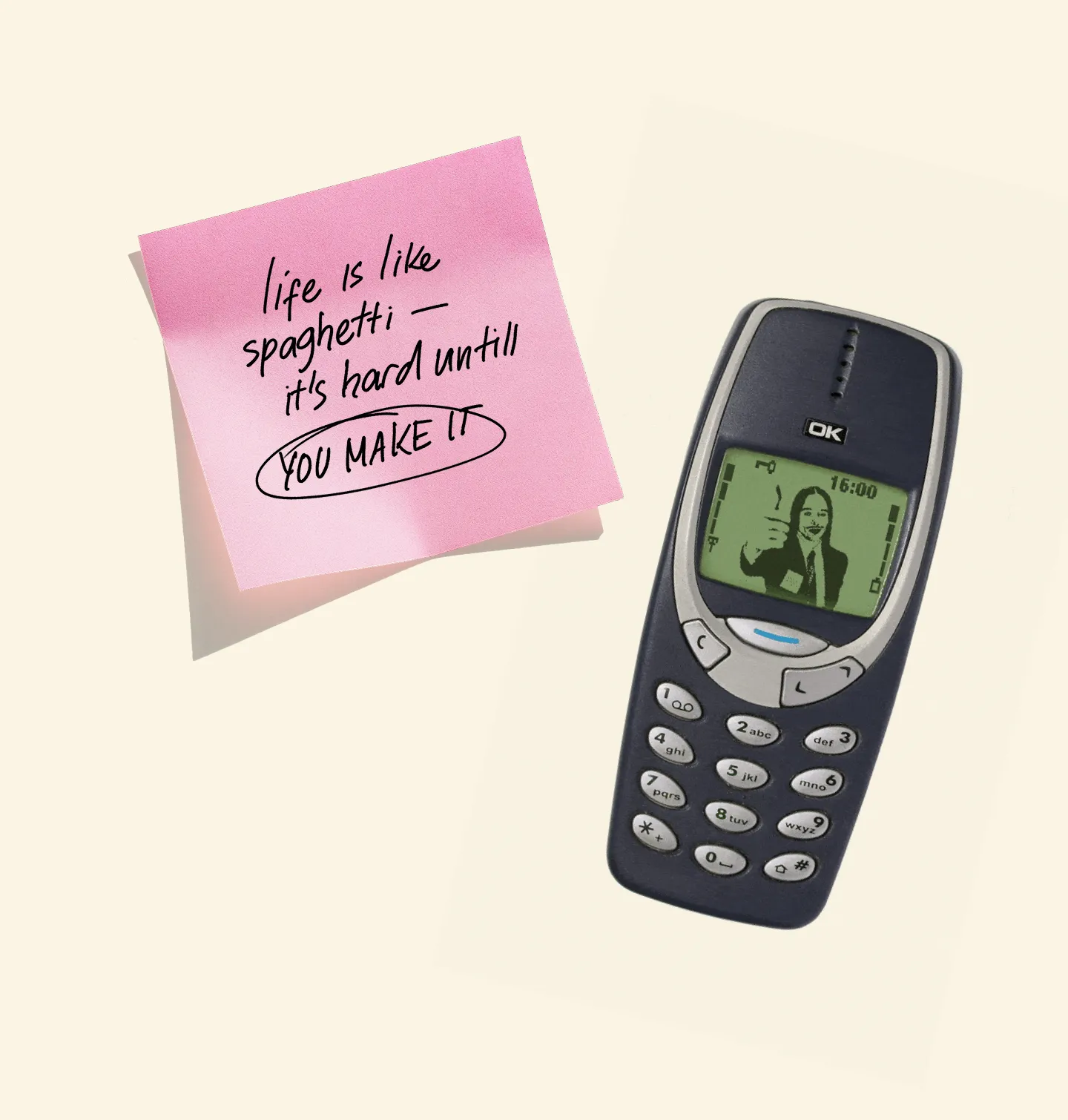 Tommy Cash's phone and sticker