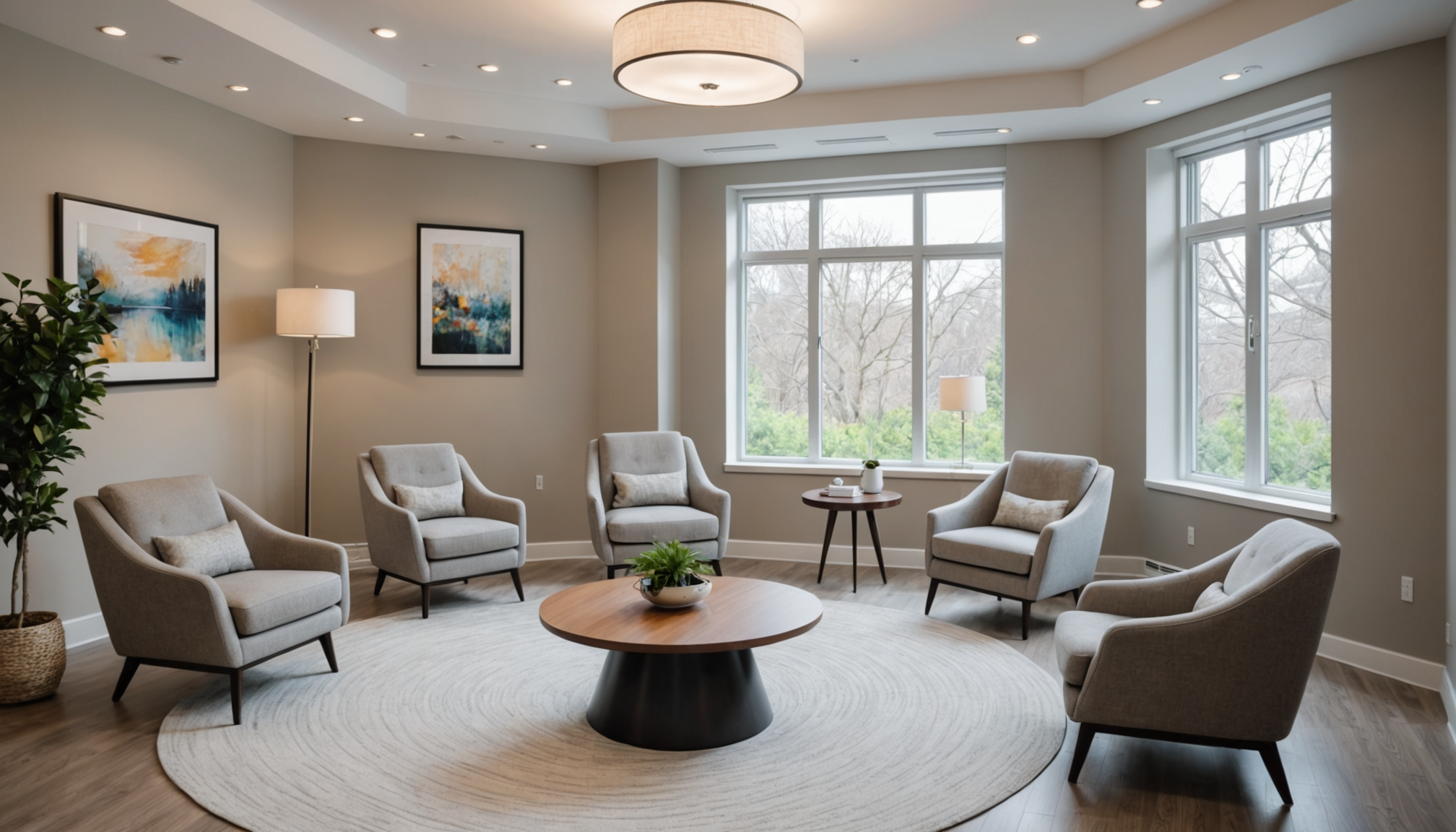 Welcoming trauma-informed counselling room in North York