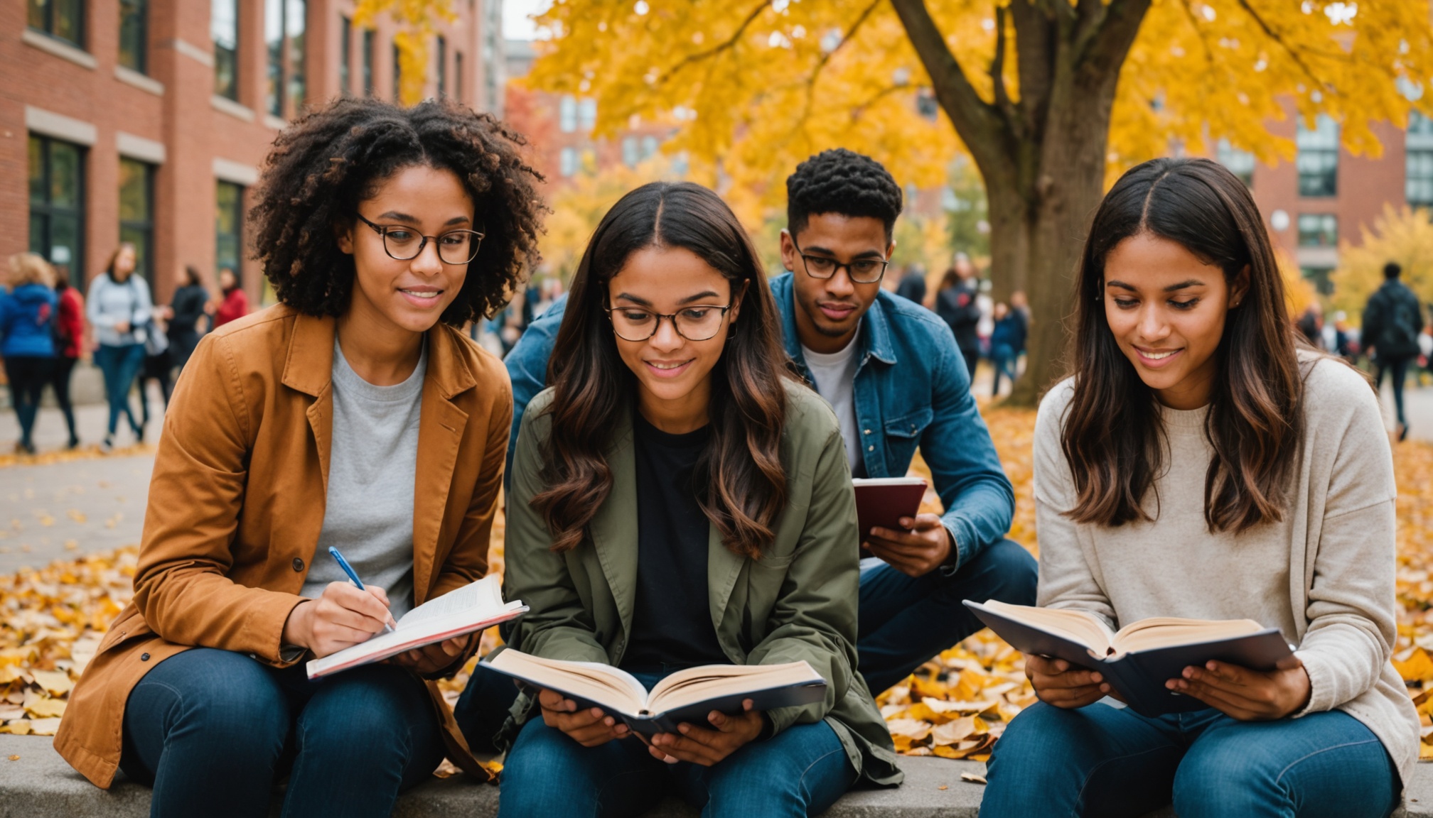 University students in Toronto, ADHD support, autumn, diverse group