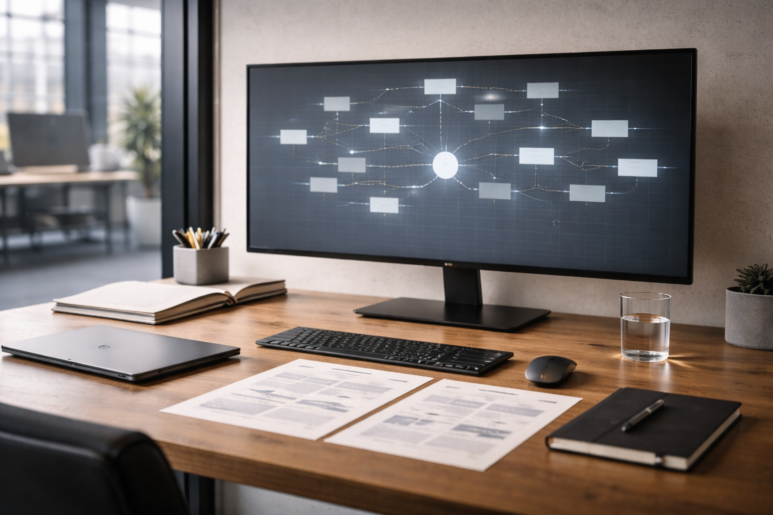 Centralized operational workspace showing connected workflows and data layers, illustrating Airtable as an operating system for SMB operations.