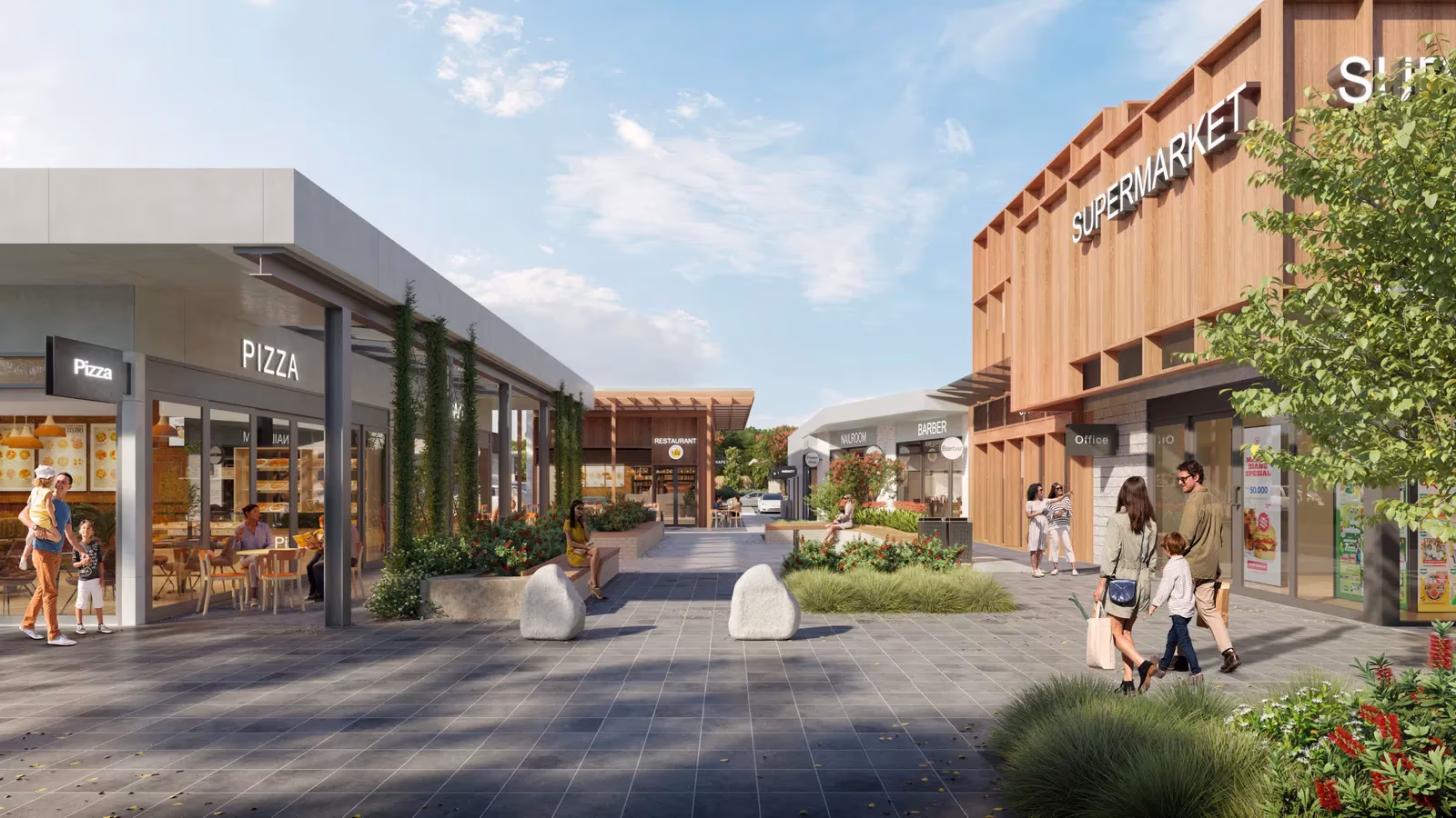 Highline commercial electrical work at Bluestone Town Centre, Tarneit