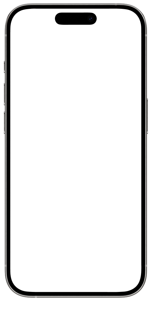 Front view of a modern smartphone with black screen and rounded edges.