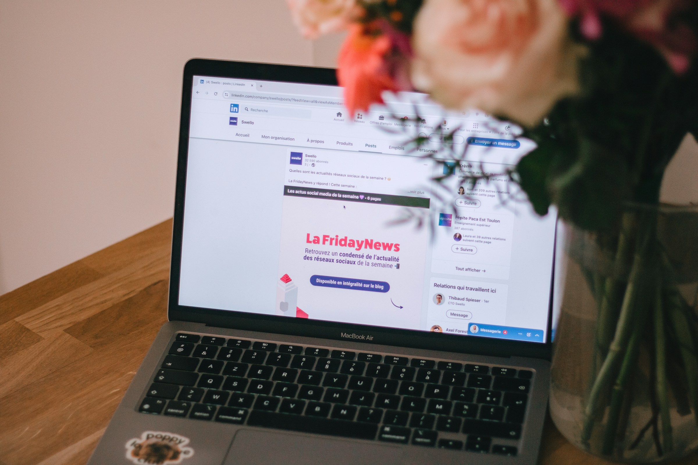 linked in on a laptop - How Often Should You Post on LinkedIn