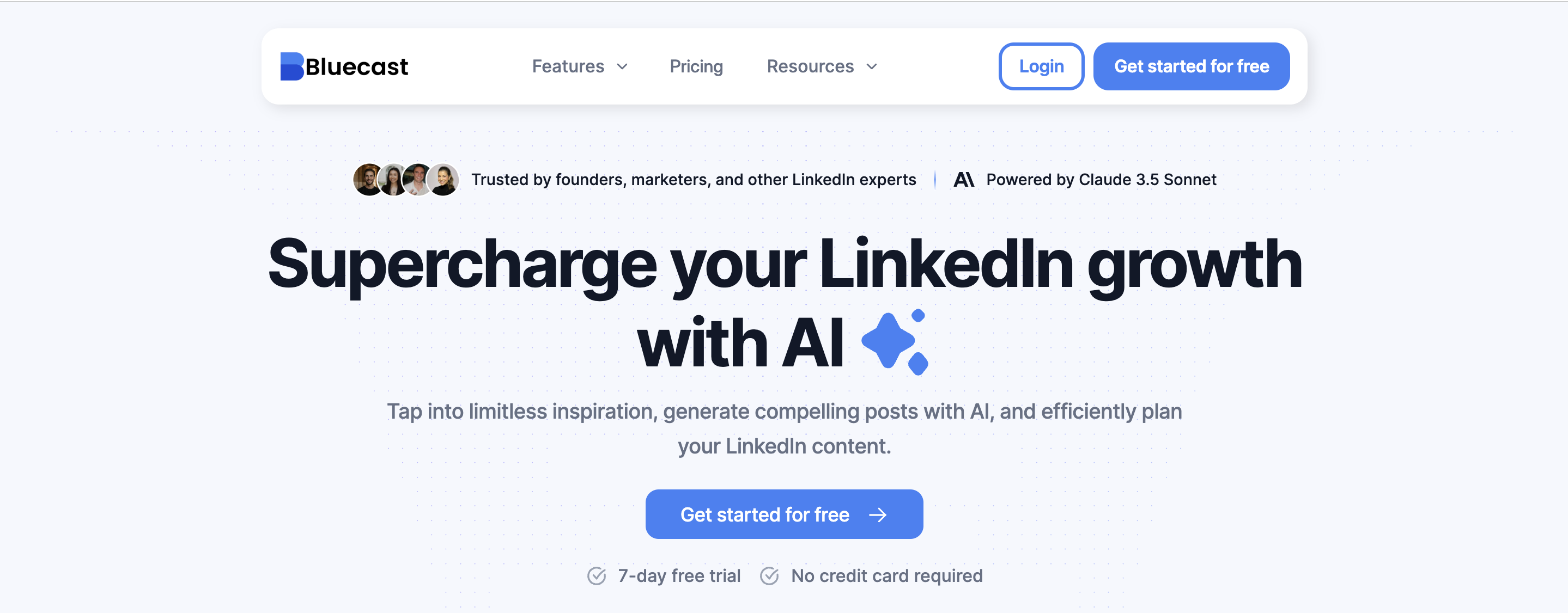 Bluecast - What to Post on Linkedin