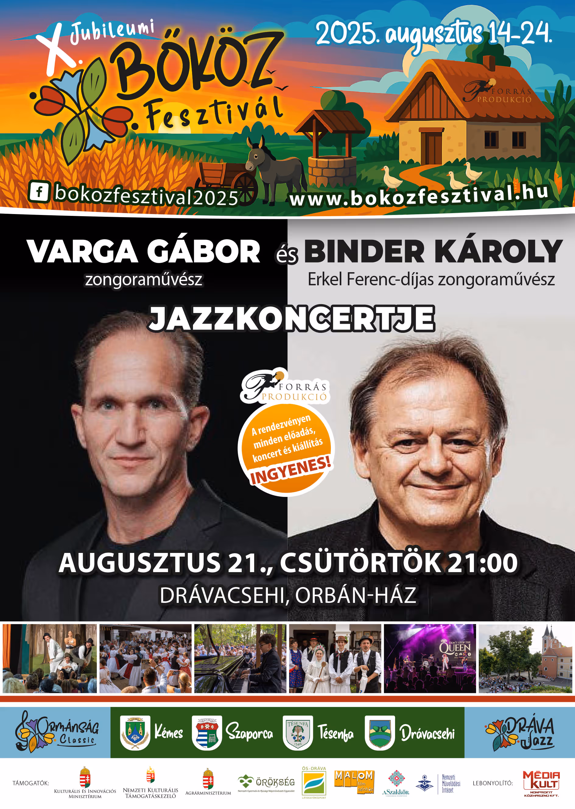Tizedik Bőköz Fesztivál Varga Gábor és BInder Károly jazzkoncertje