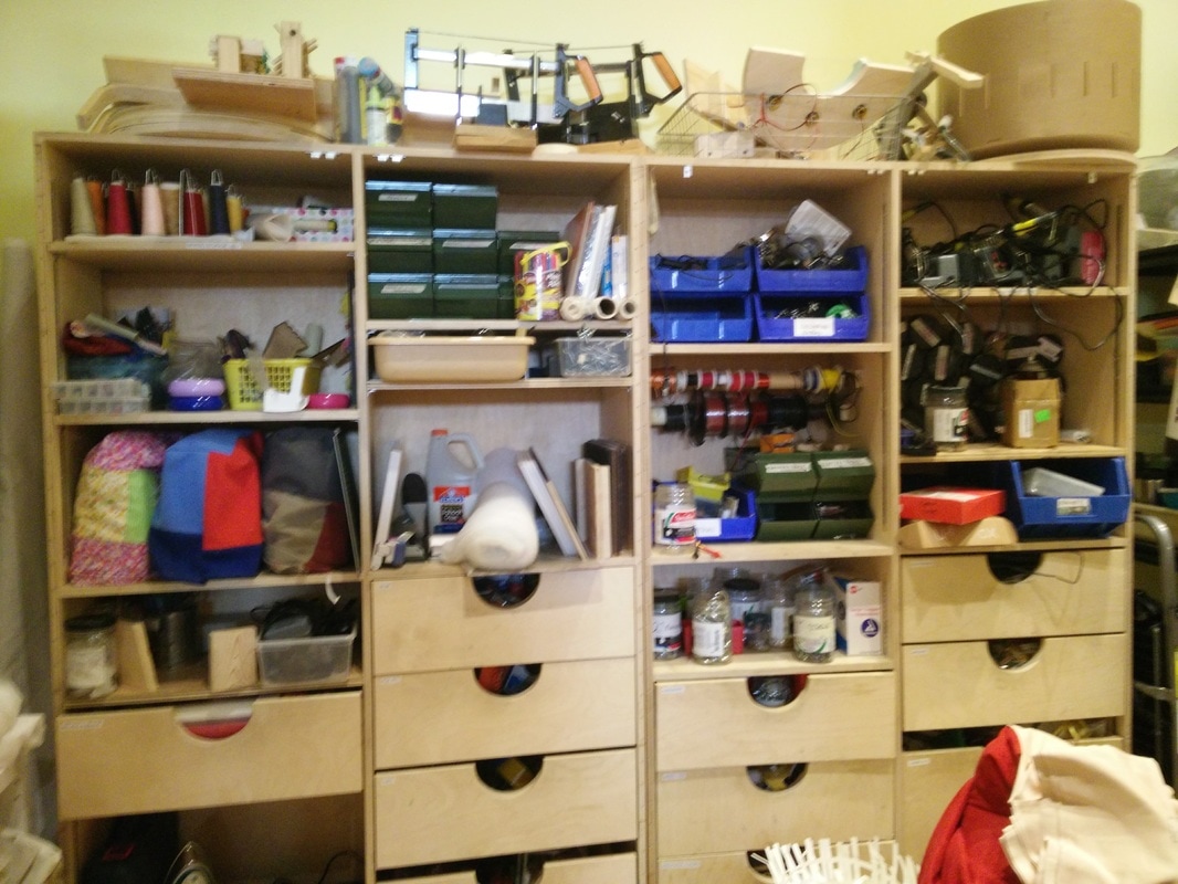 Pre-made multi-storage units are great for organization when available.