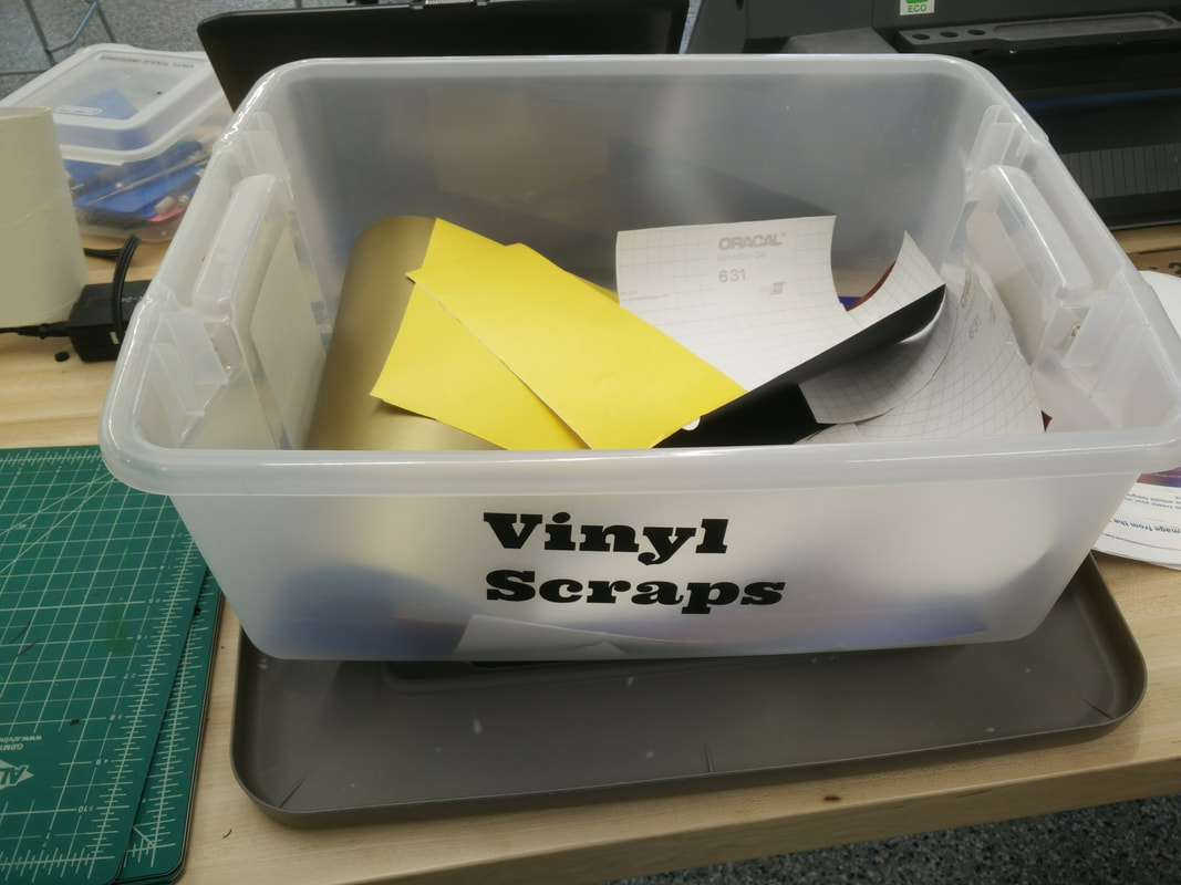 Keep useable scraps nearby and visible or they won't get used.