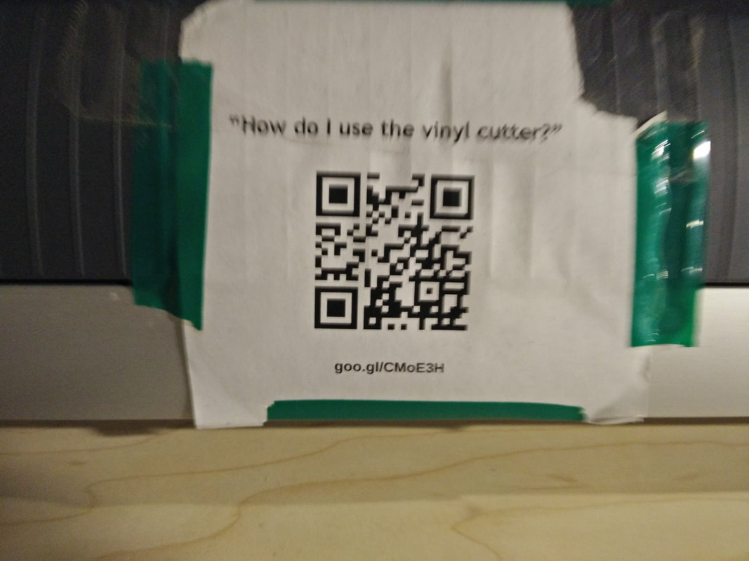 Links to information sites can help cut down on clutter in spaces where users have access to tablets or phones