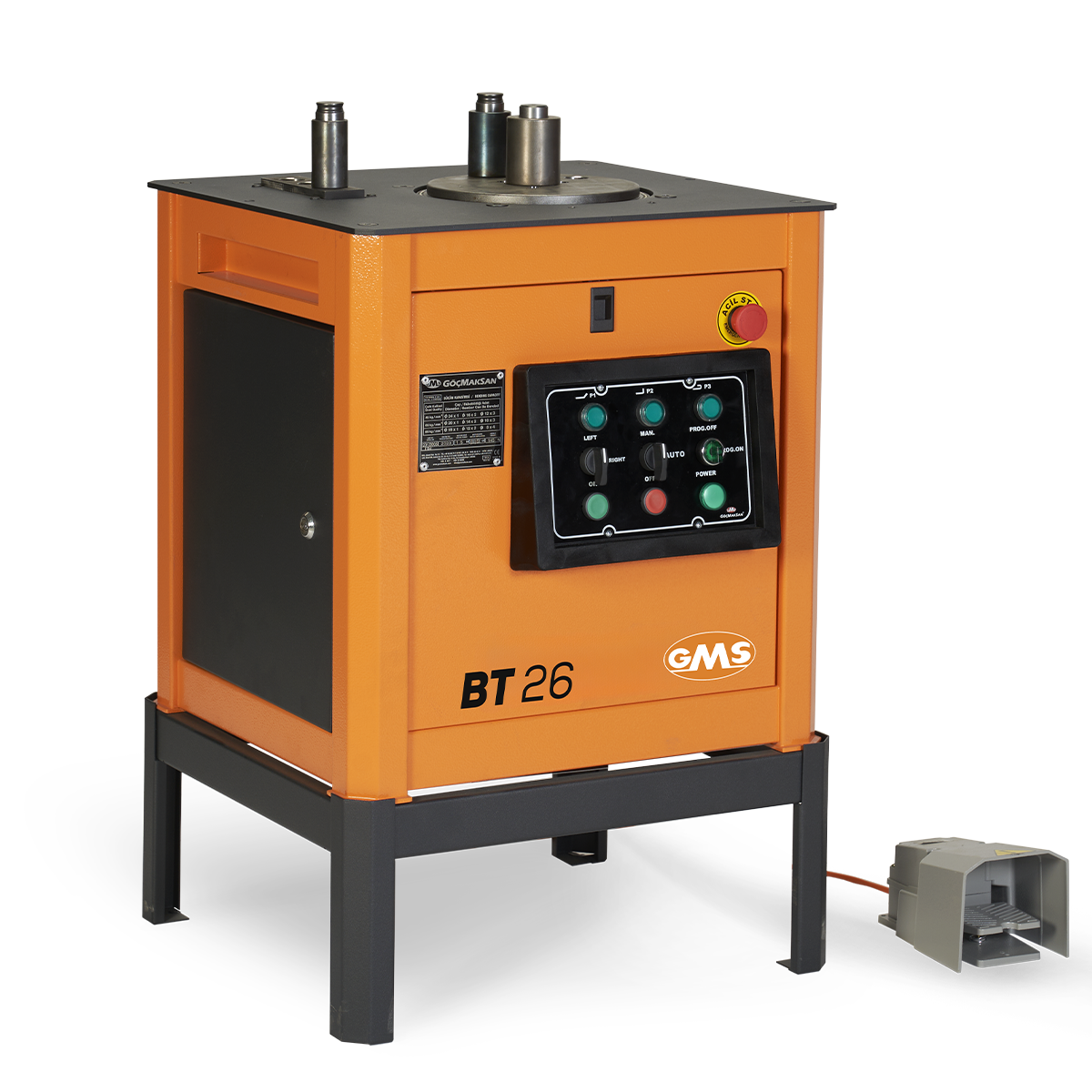 GMS BT26 modeli, kompakt yapılı demir bükme makinası.