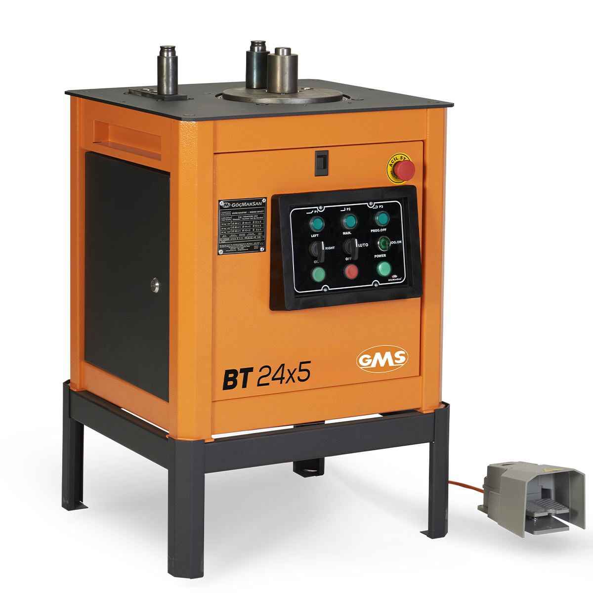 GMS BT24x5 standart demir bükme makinası. Ø24 mm bükme kapasitesi.