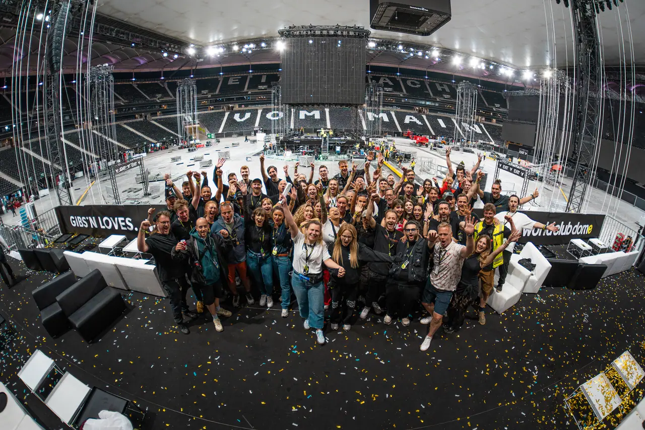 Event team celebration stadium.