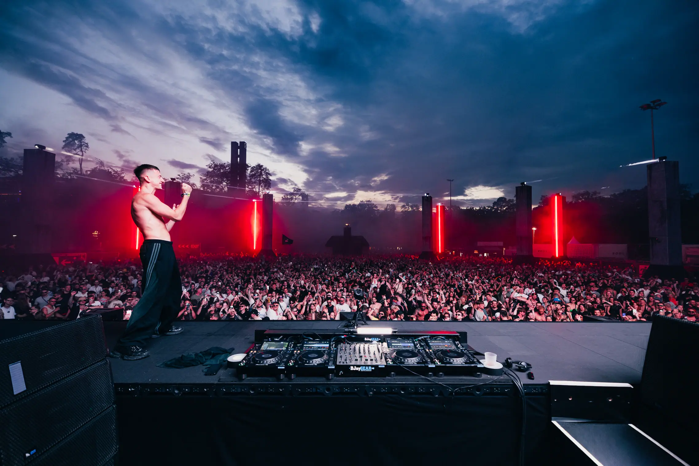 Dj performing at livestream event.