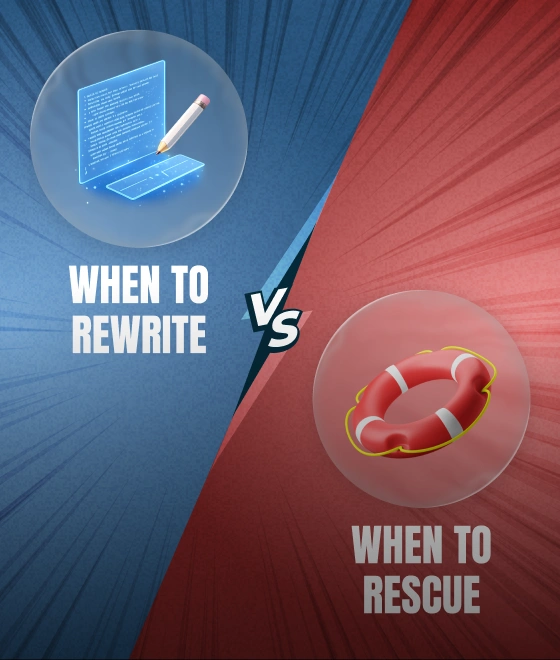 Sunk Cost Fallacy in Software: When to Rewrite vs. Rescue