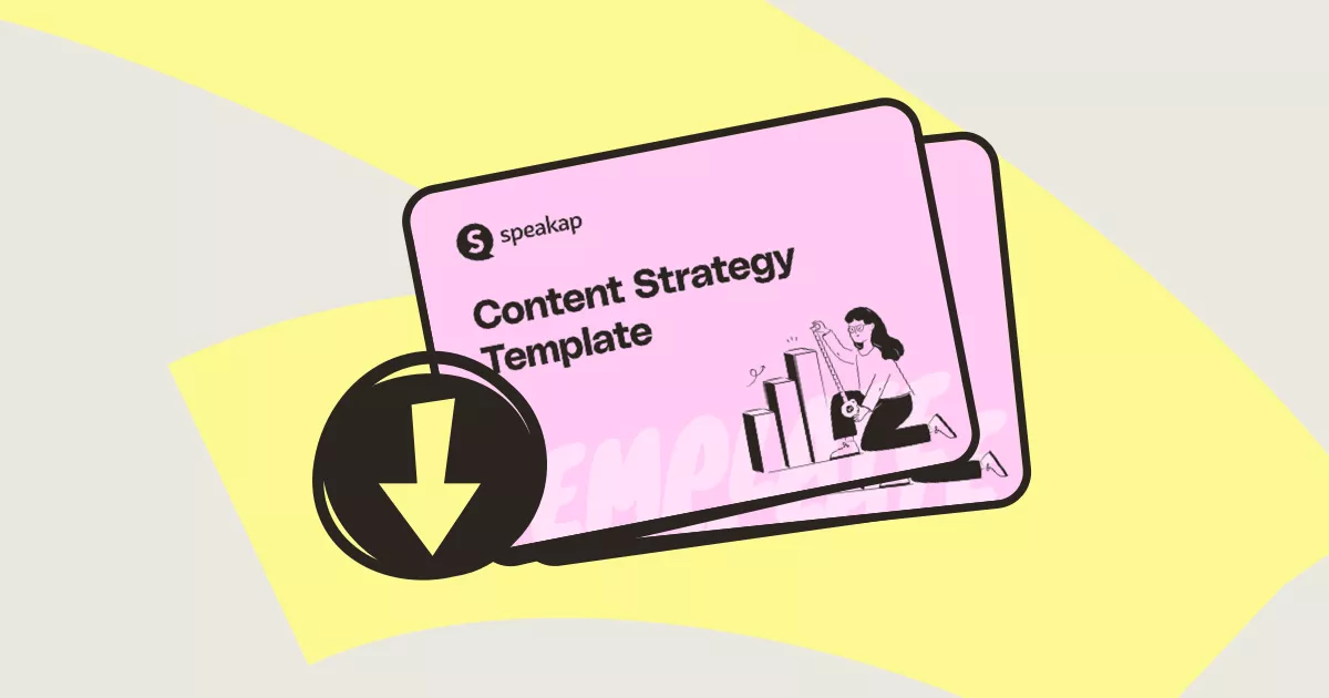 Preview of Speakap’s internal communications strategy template available for download