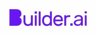 Builder.ai logo with bold purple letters on white background