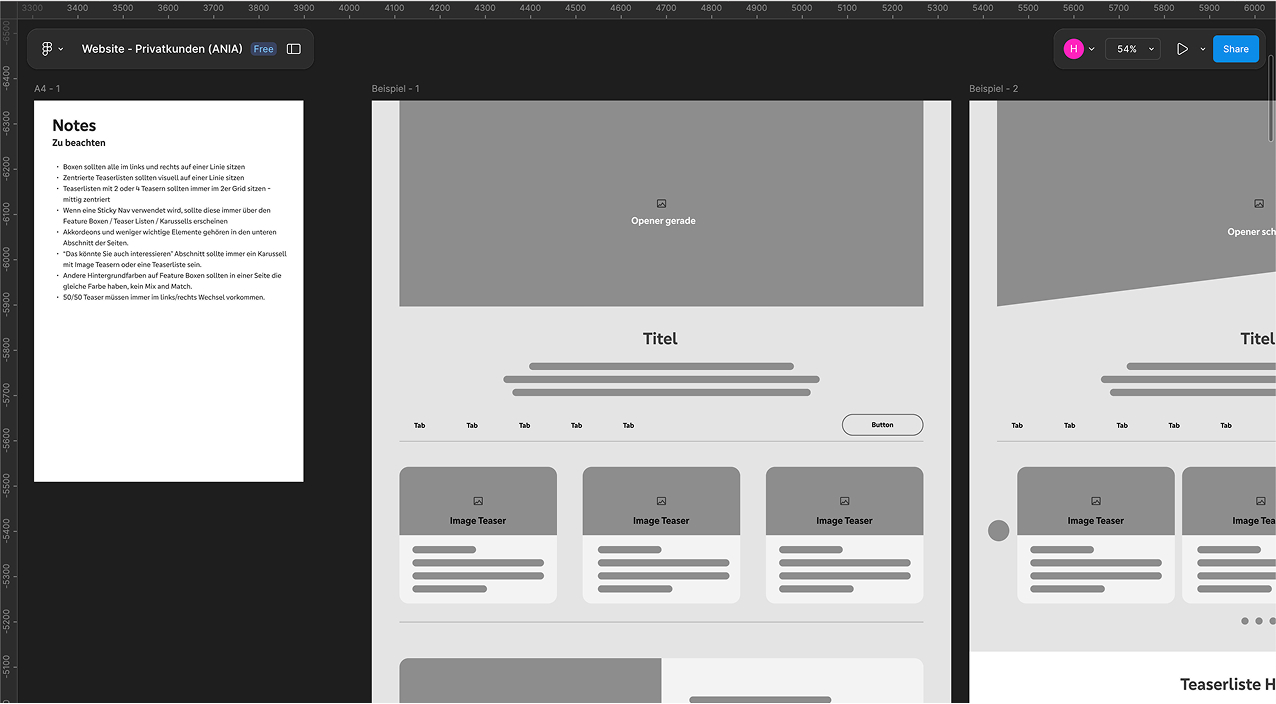 Initial Wireframes