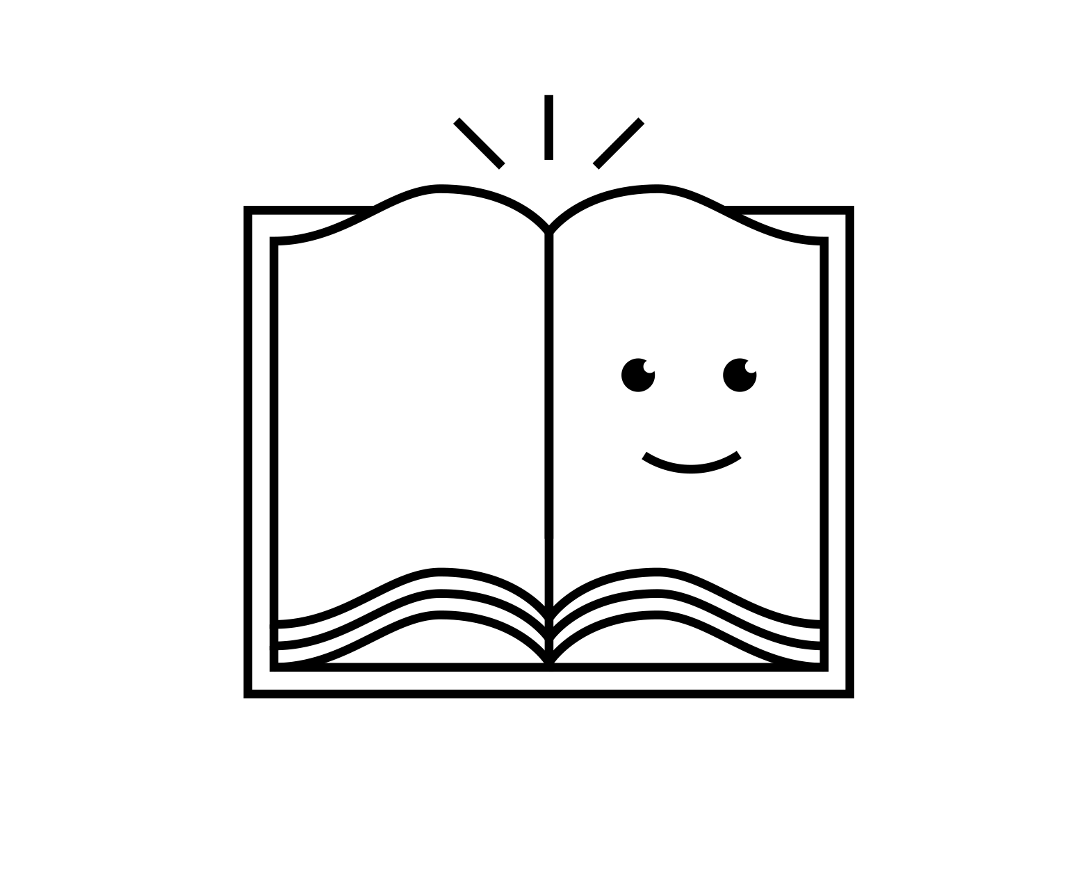 A striking white sunburst icon.