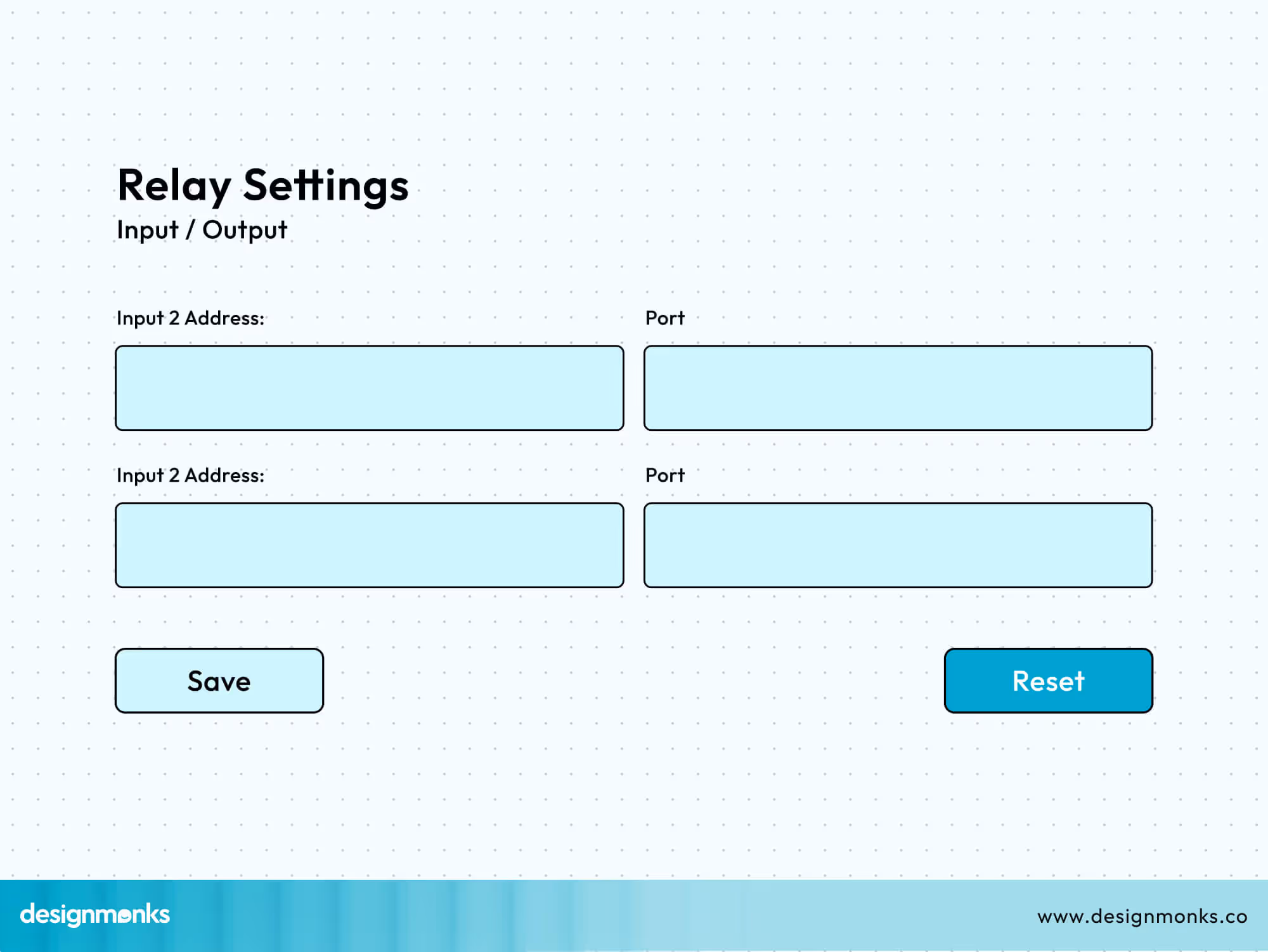 Reset button UI