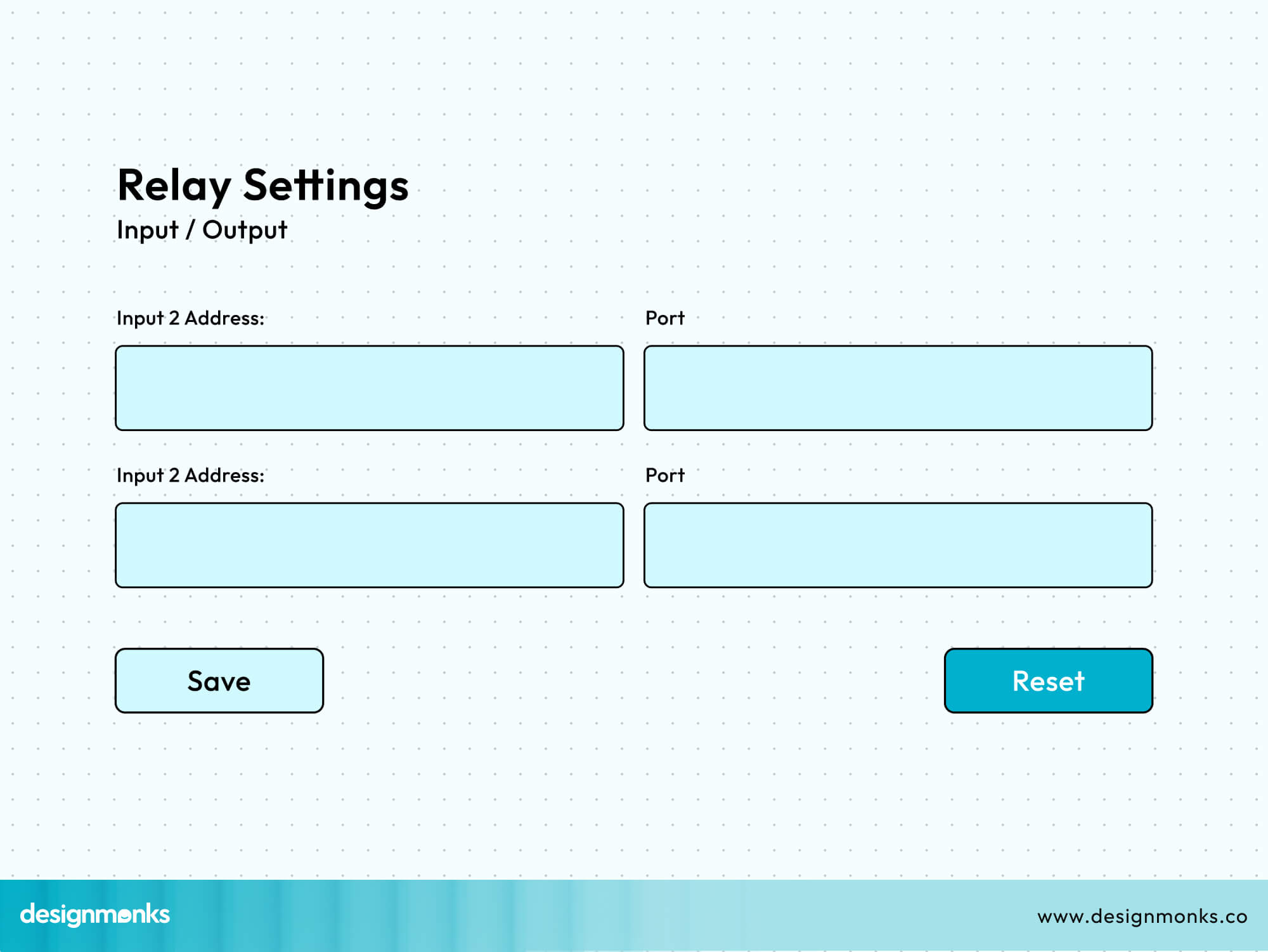 Reset button UI