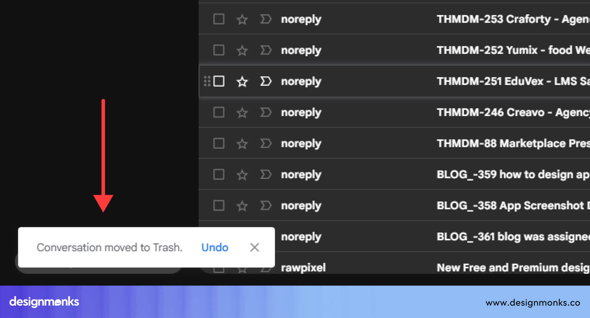 Gmail Delete Message
