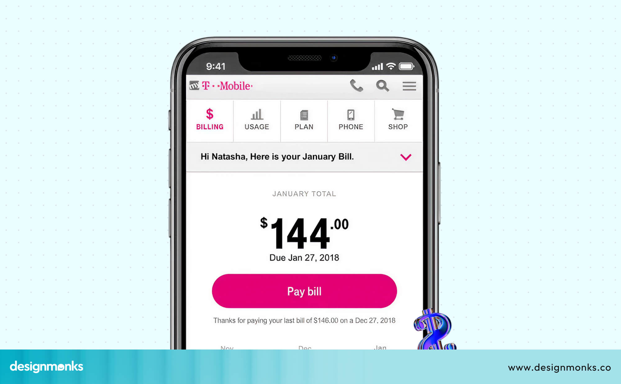 T-Mobile Apps Clear Content Hierarchy