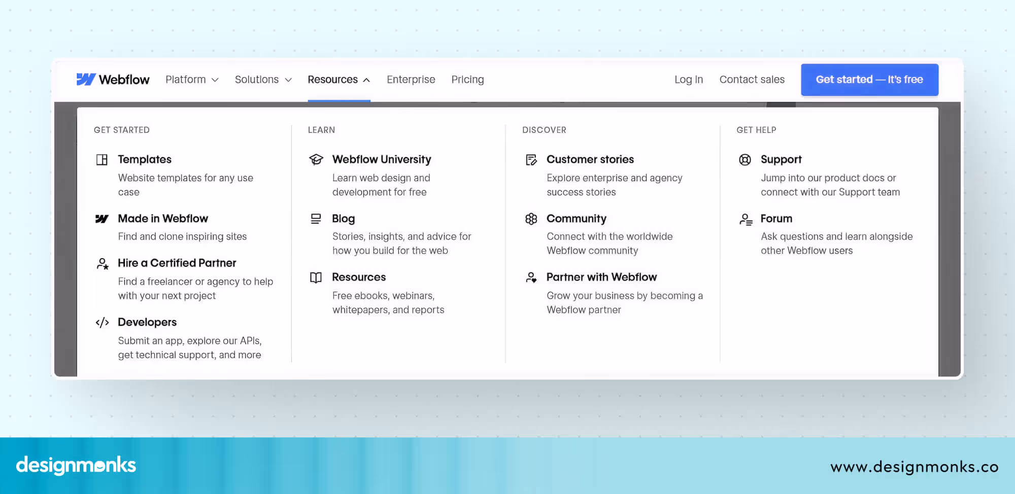 ‍Mega Menu with intuitive Navigation