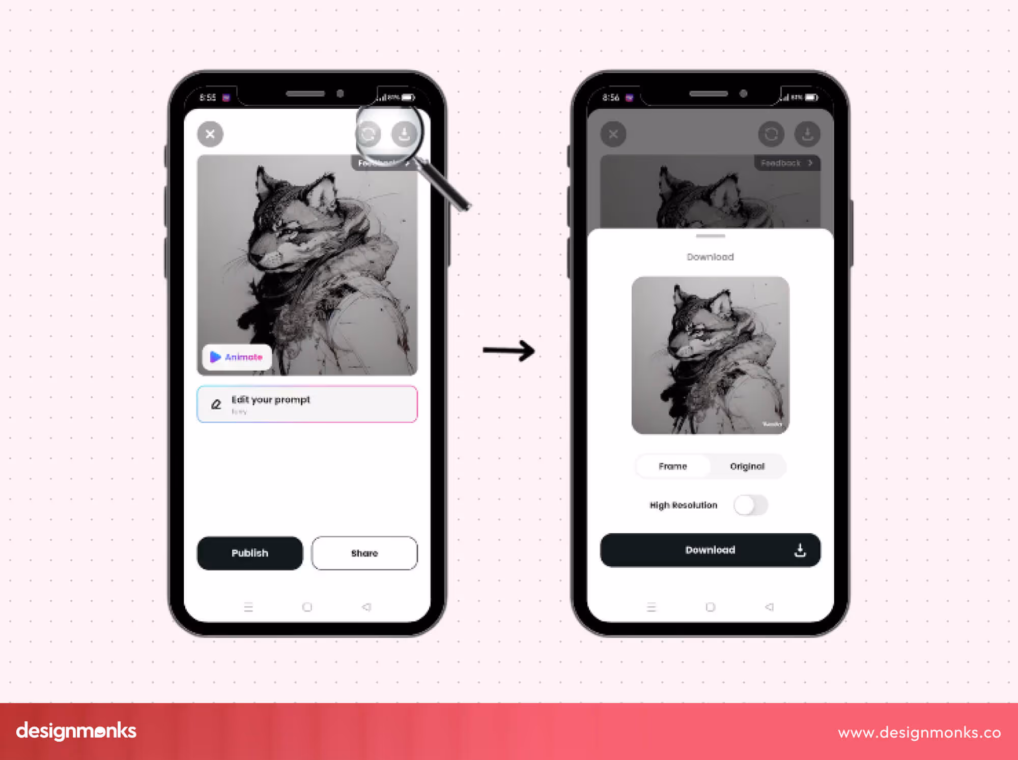 Publish or Share instantly