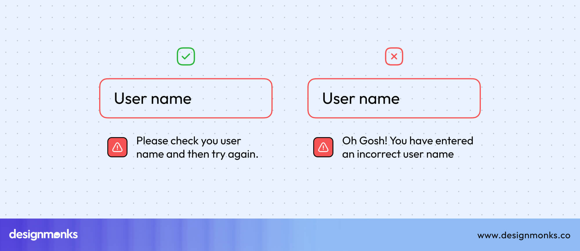 Helpful error Message