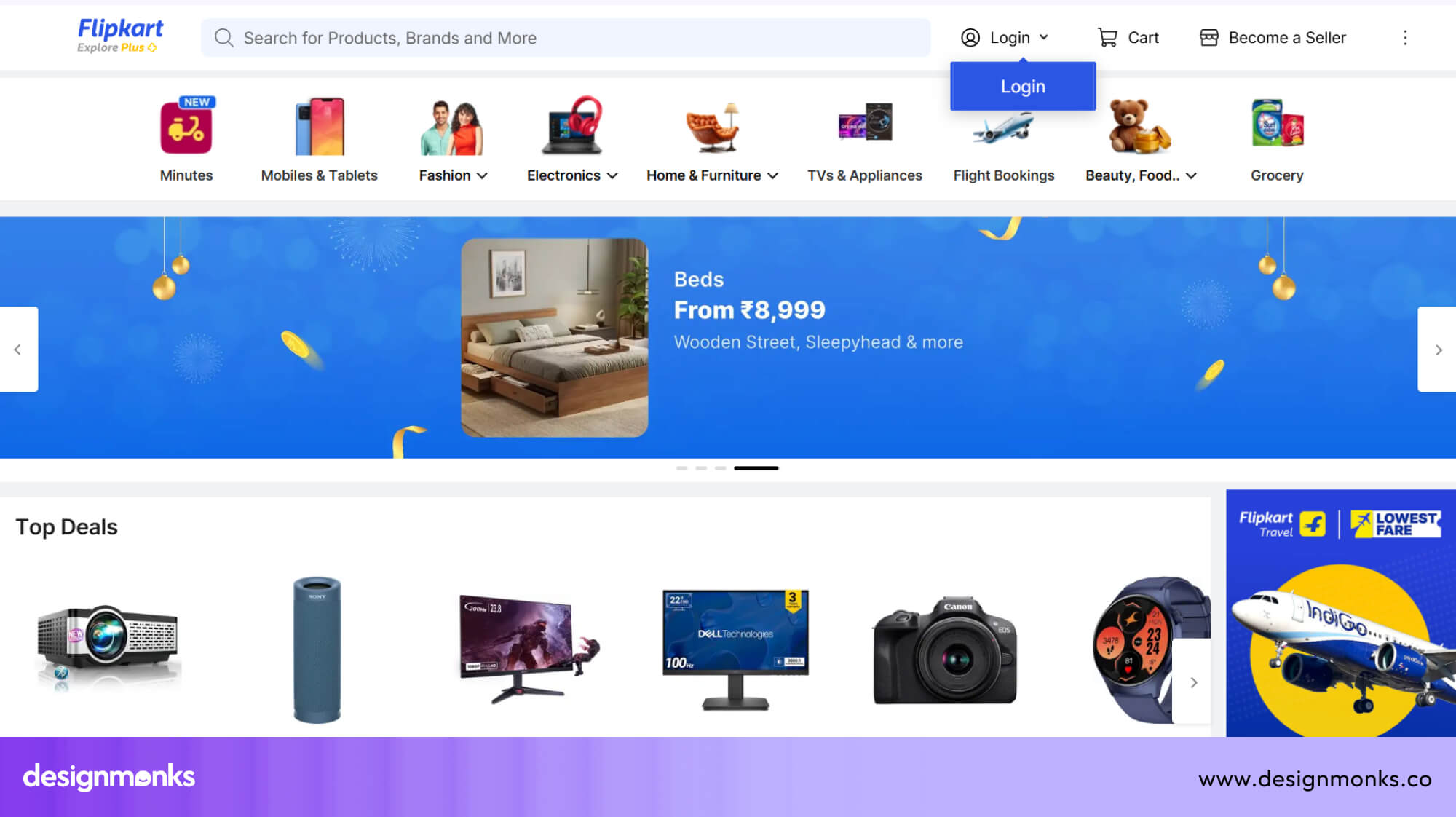 E-commerce site with multiple pages