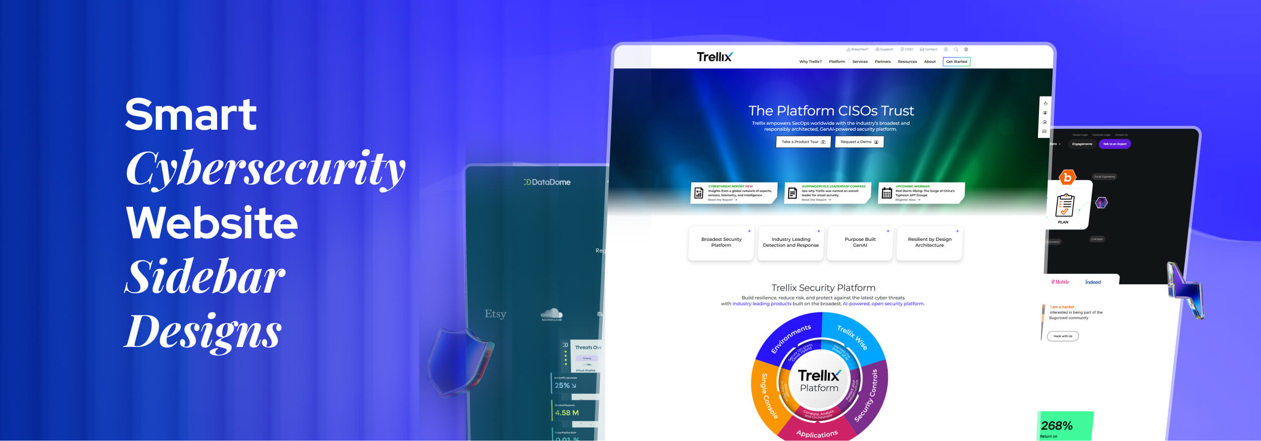 Cybersecurity Website Sidebar Design Ideas