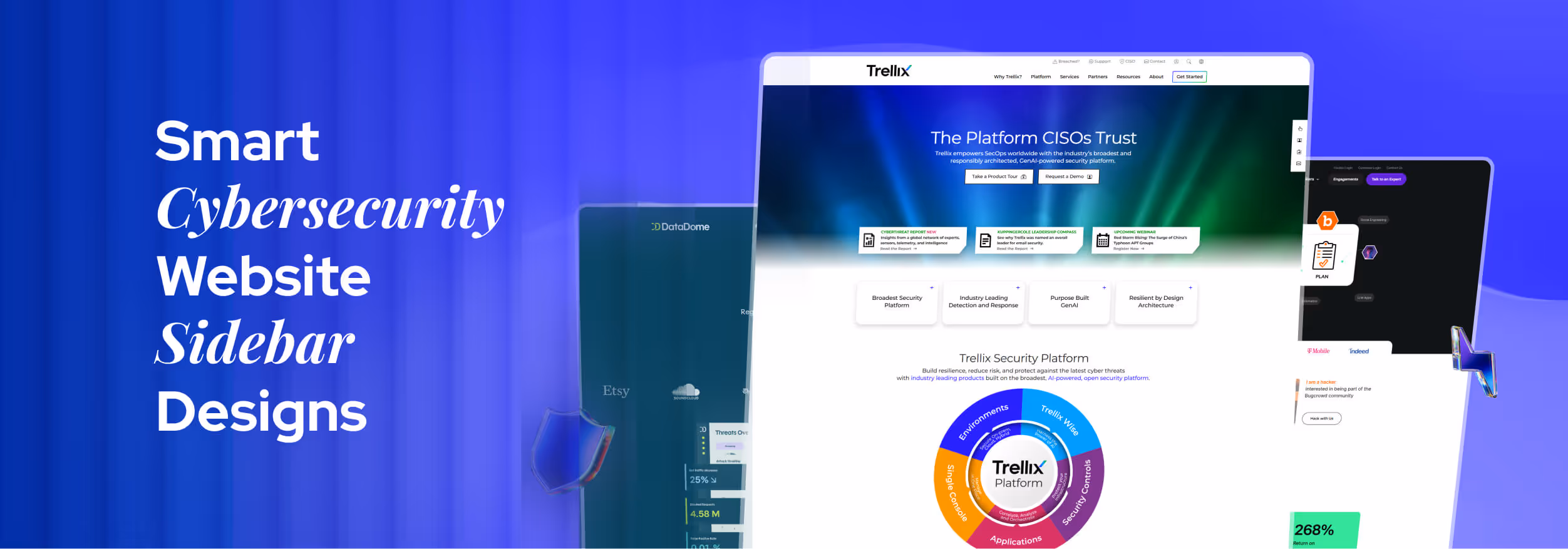 Cybersecurity Website Sidebar Design Ideas