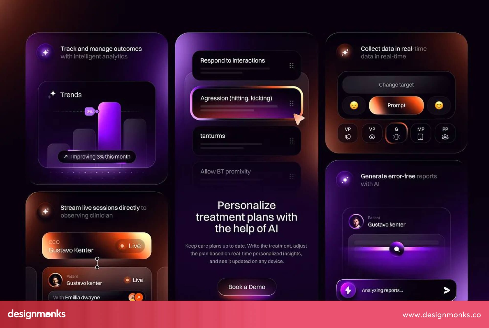 dark Mode with neon colors