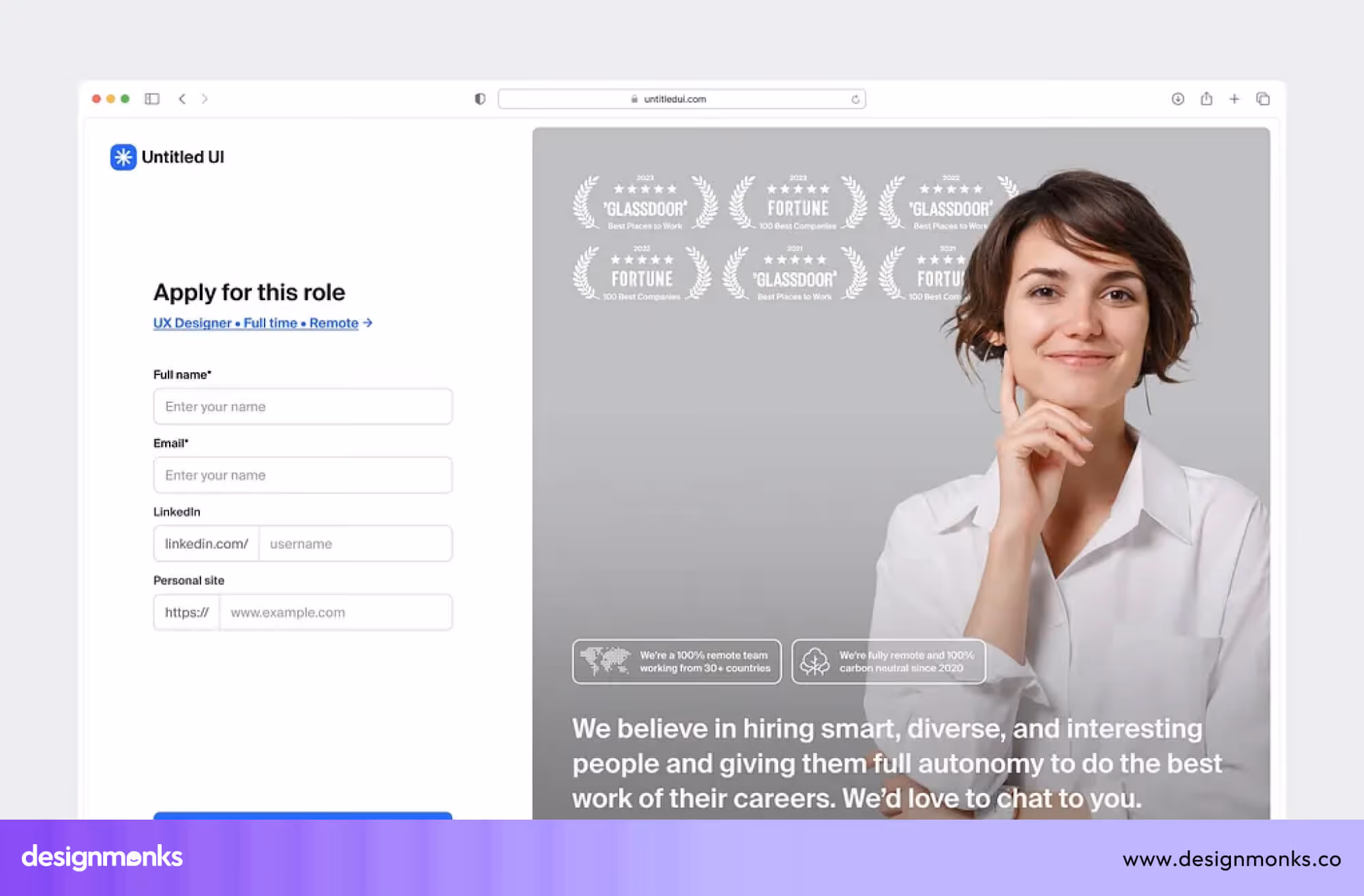 Applying for the job