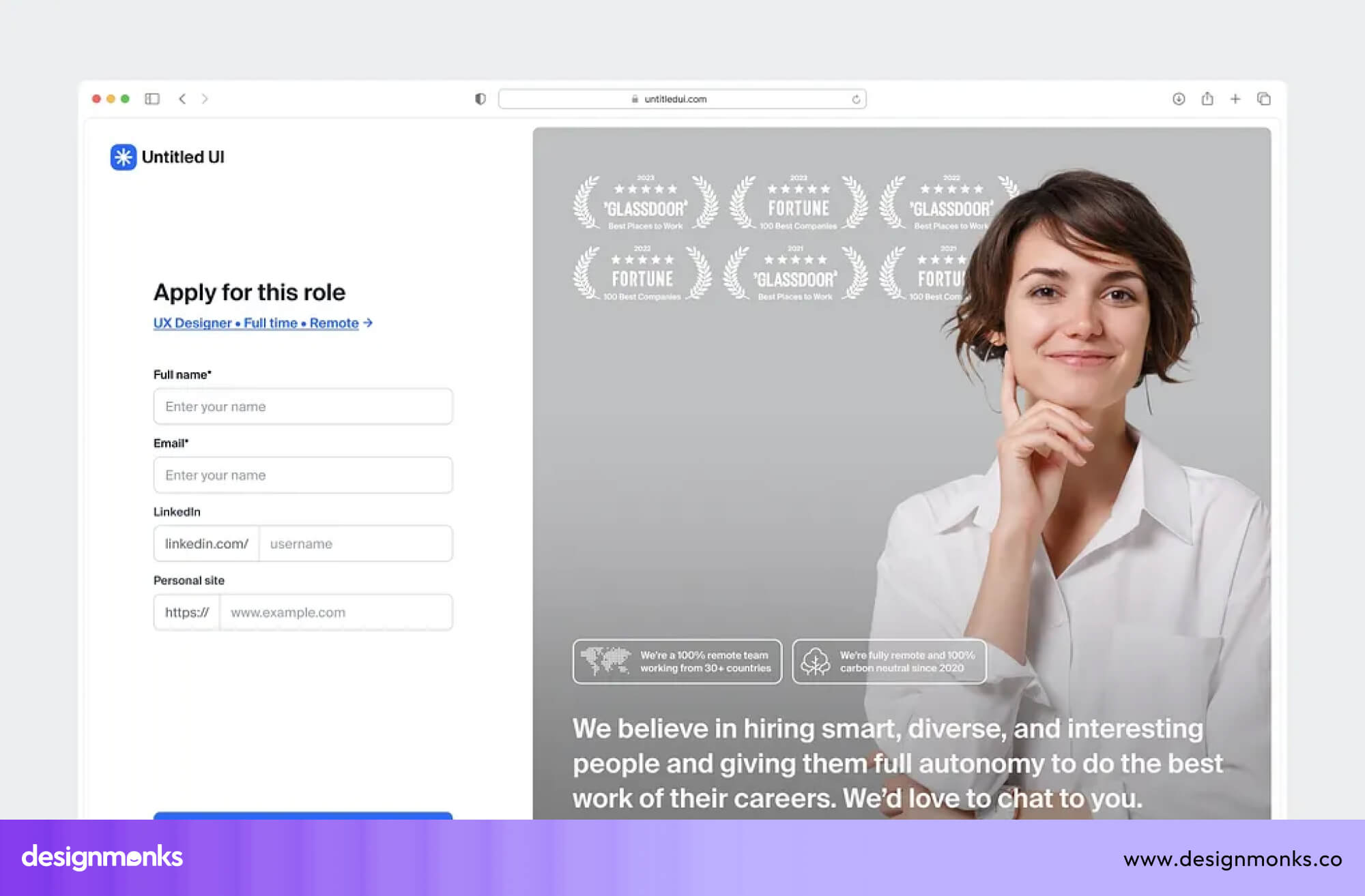 Applying for the job