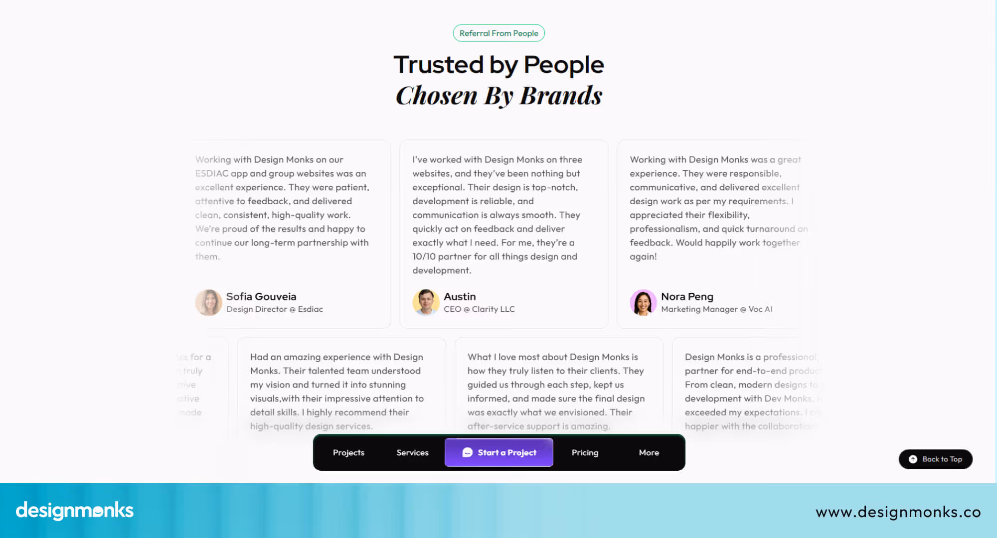 Read reviews & testimonials