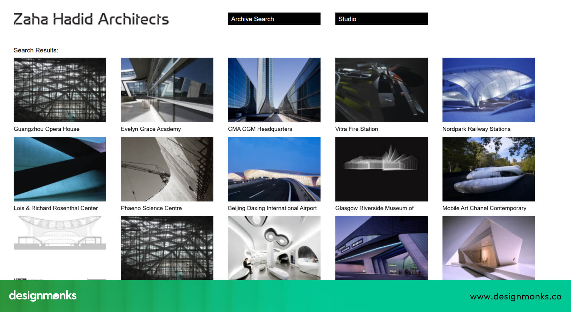 Architecture website Project Galleries