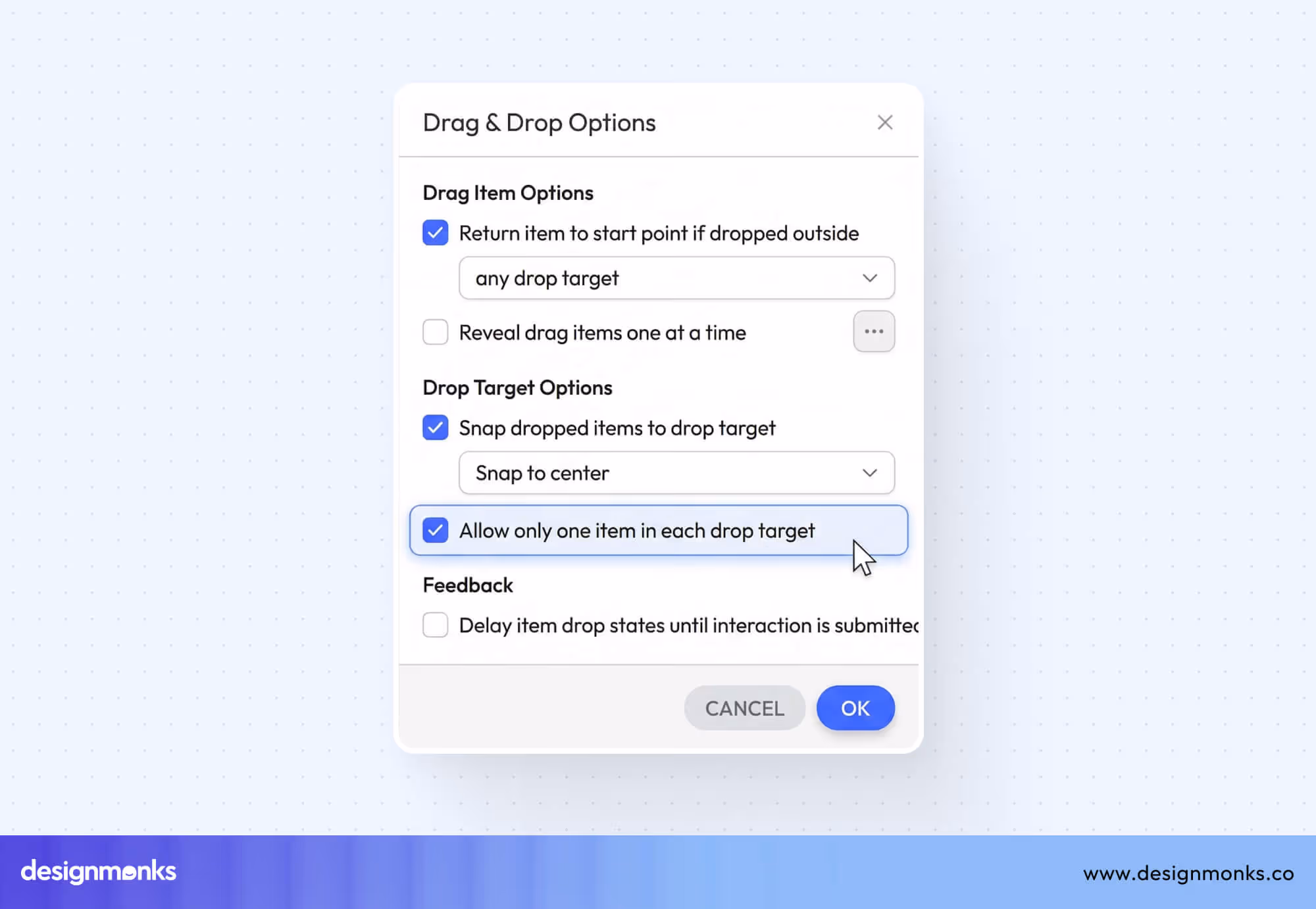Drop target