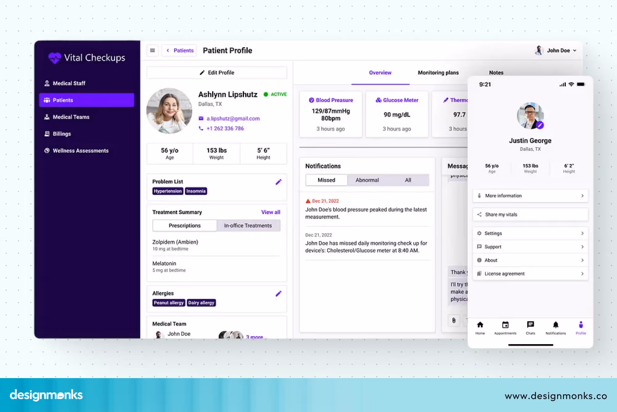 patient dashboard
