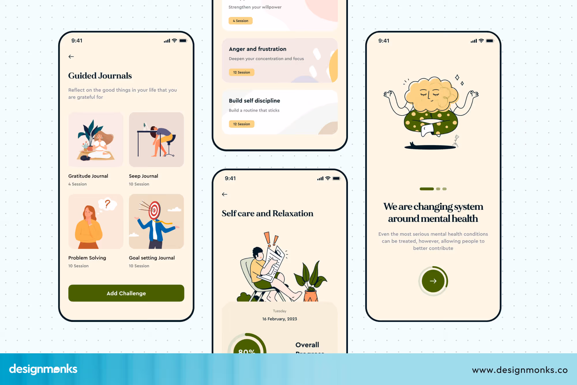 mental health App UI