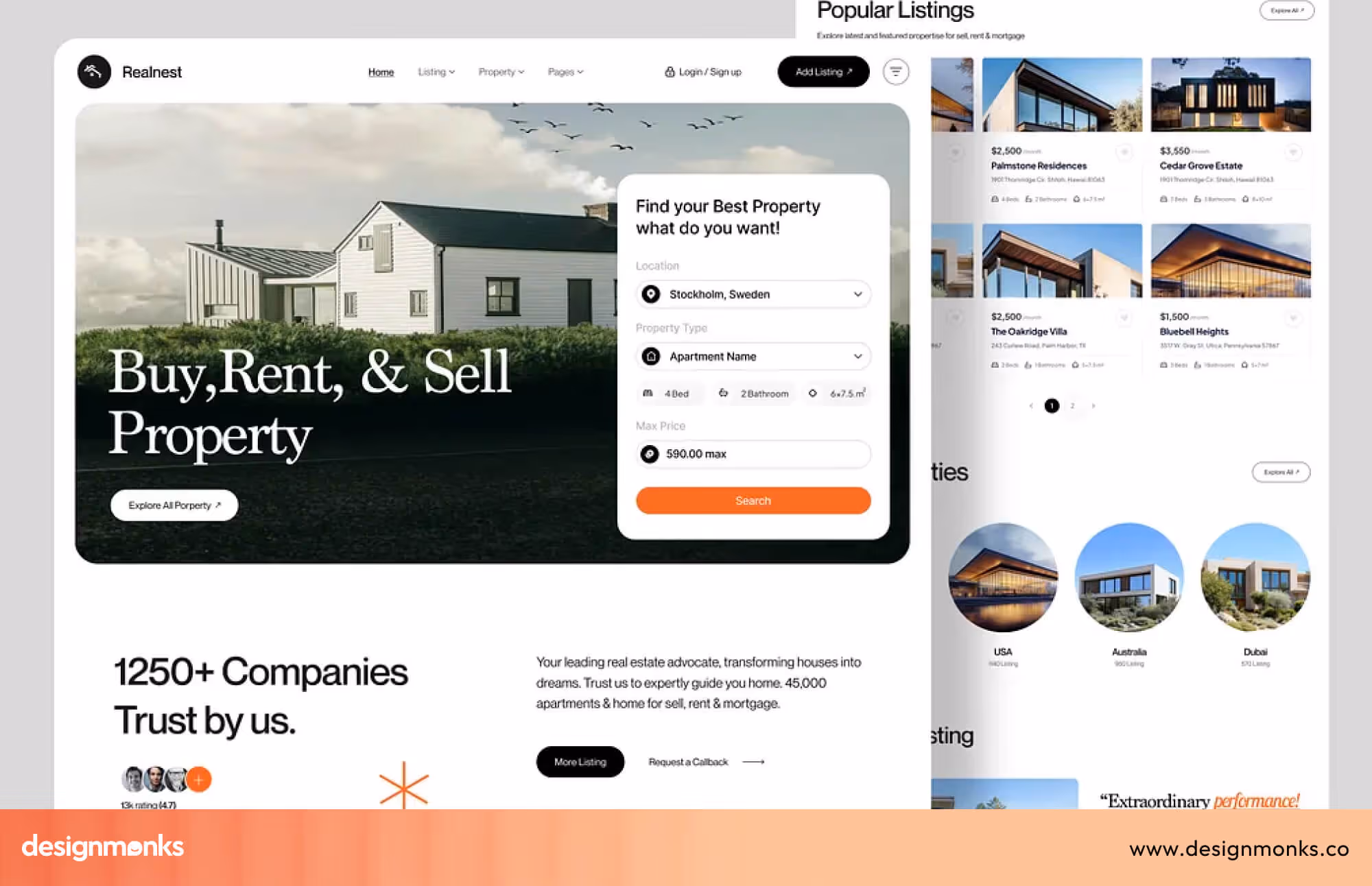 Real Estate UI Design