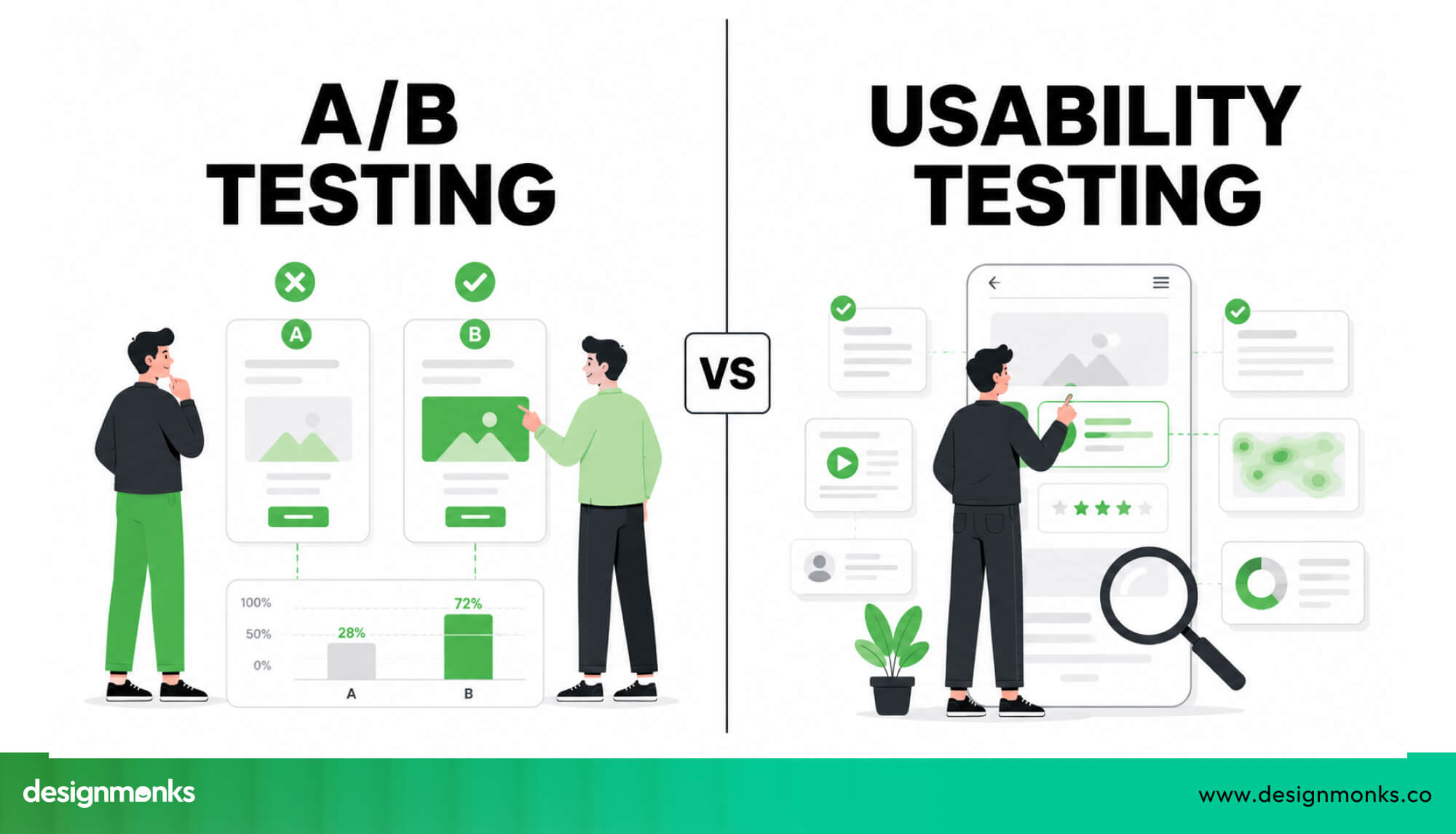 usability testing and A/B testing