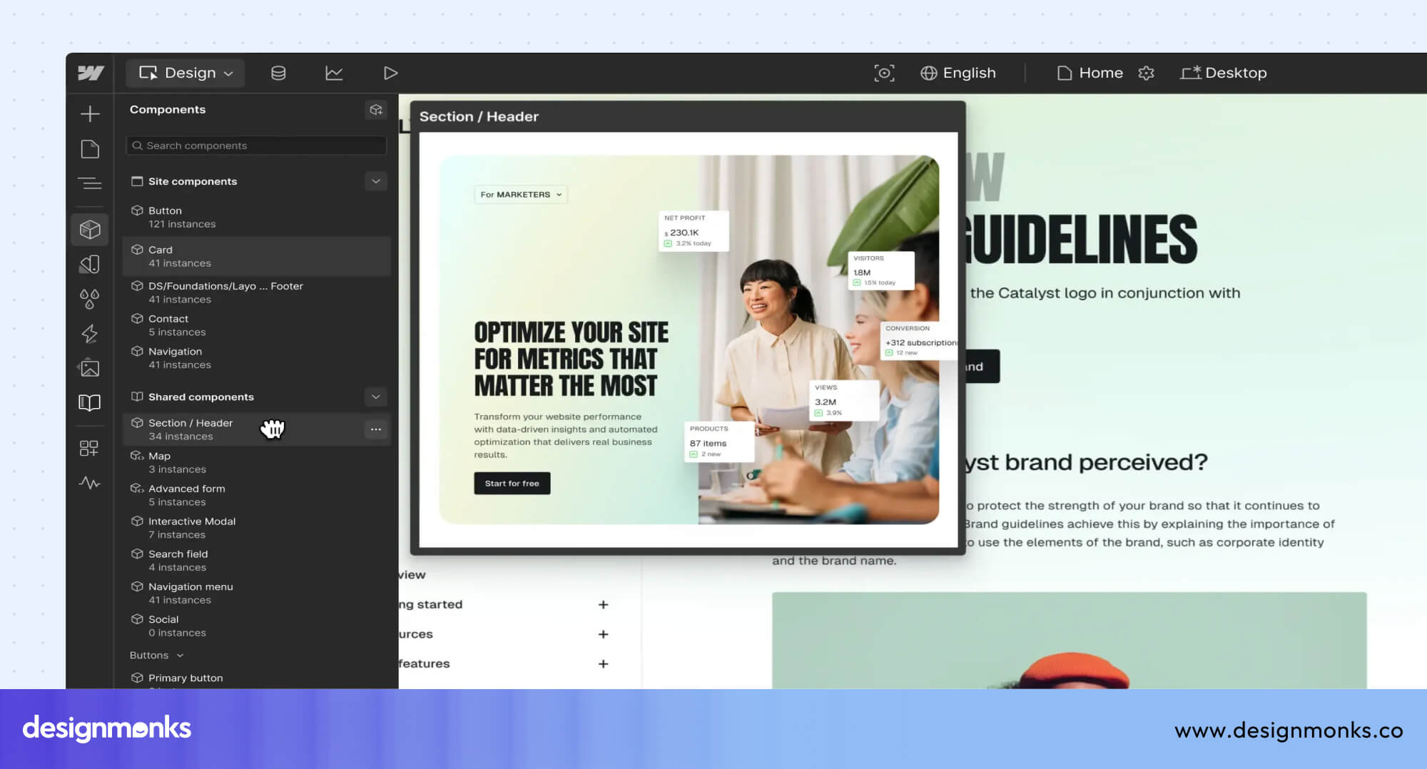 Webflow’s Pixel-Perfect Design Control