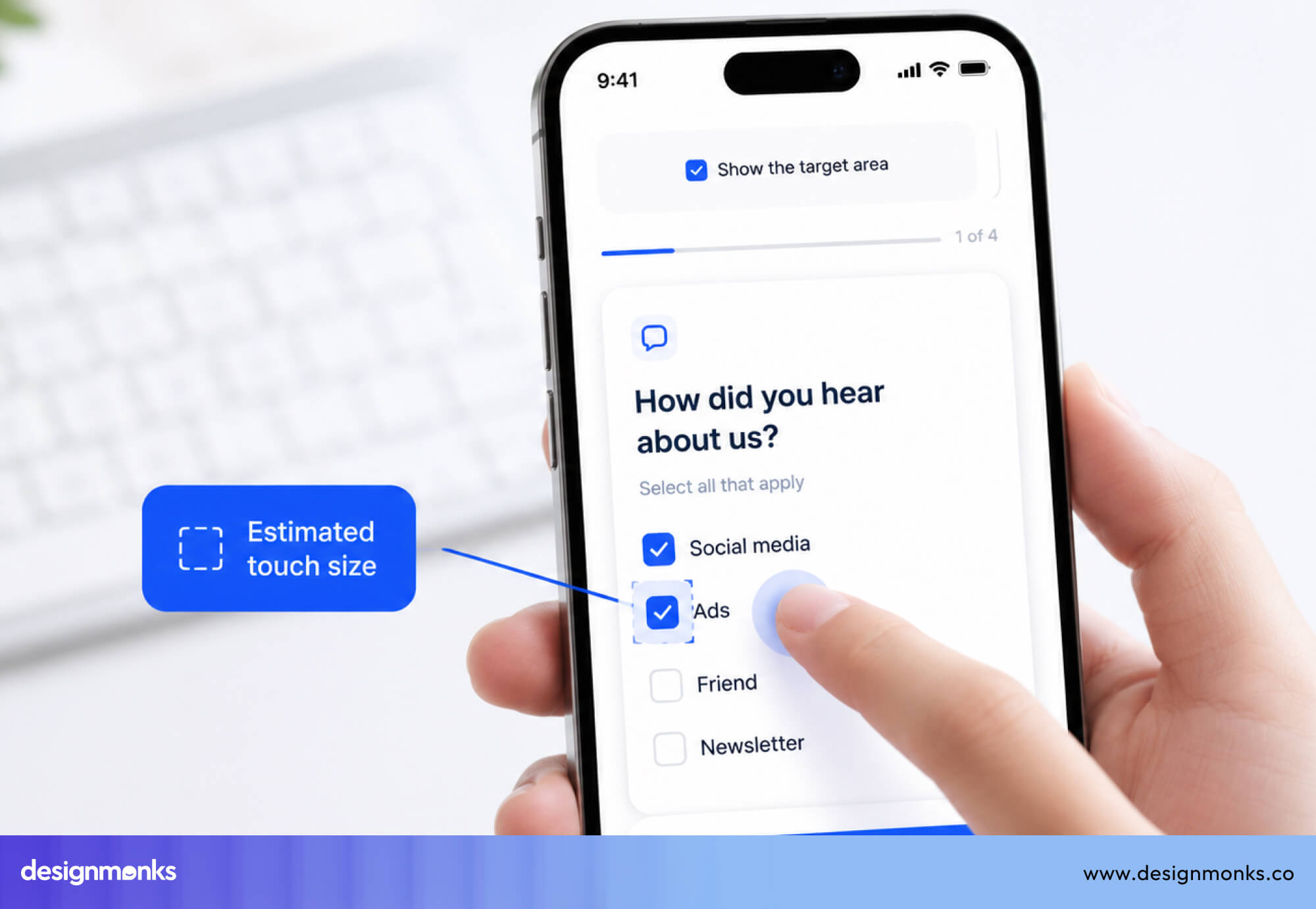 mobile friendly touch target