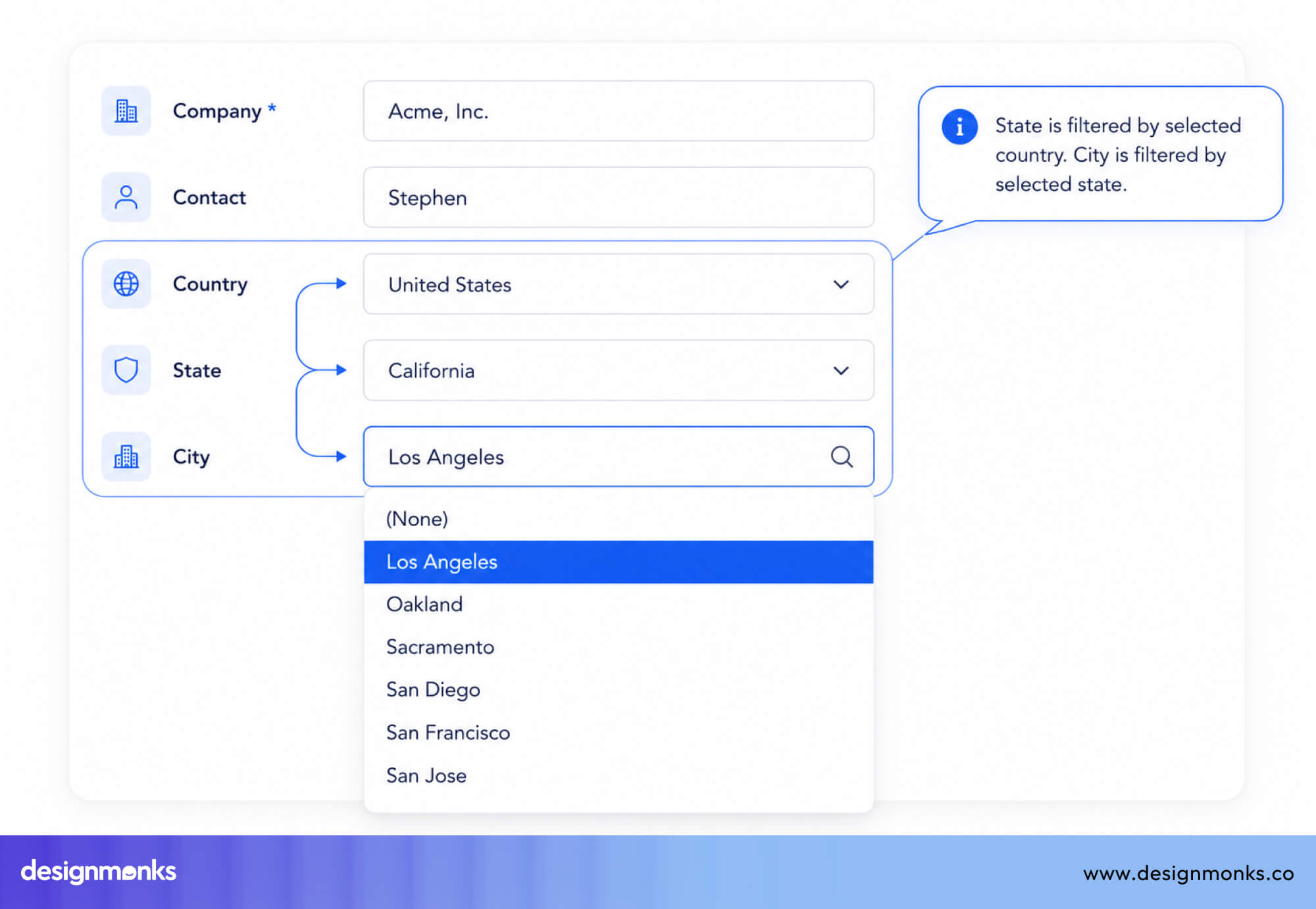 cascading Dropdown