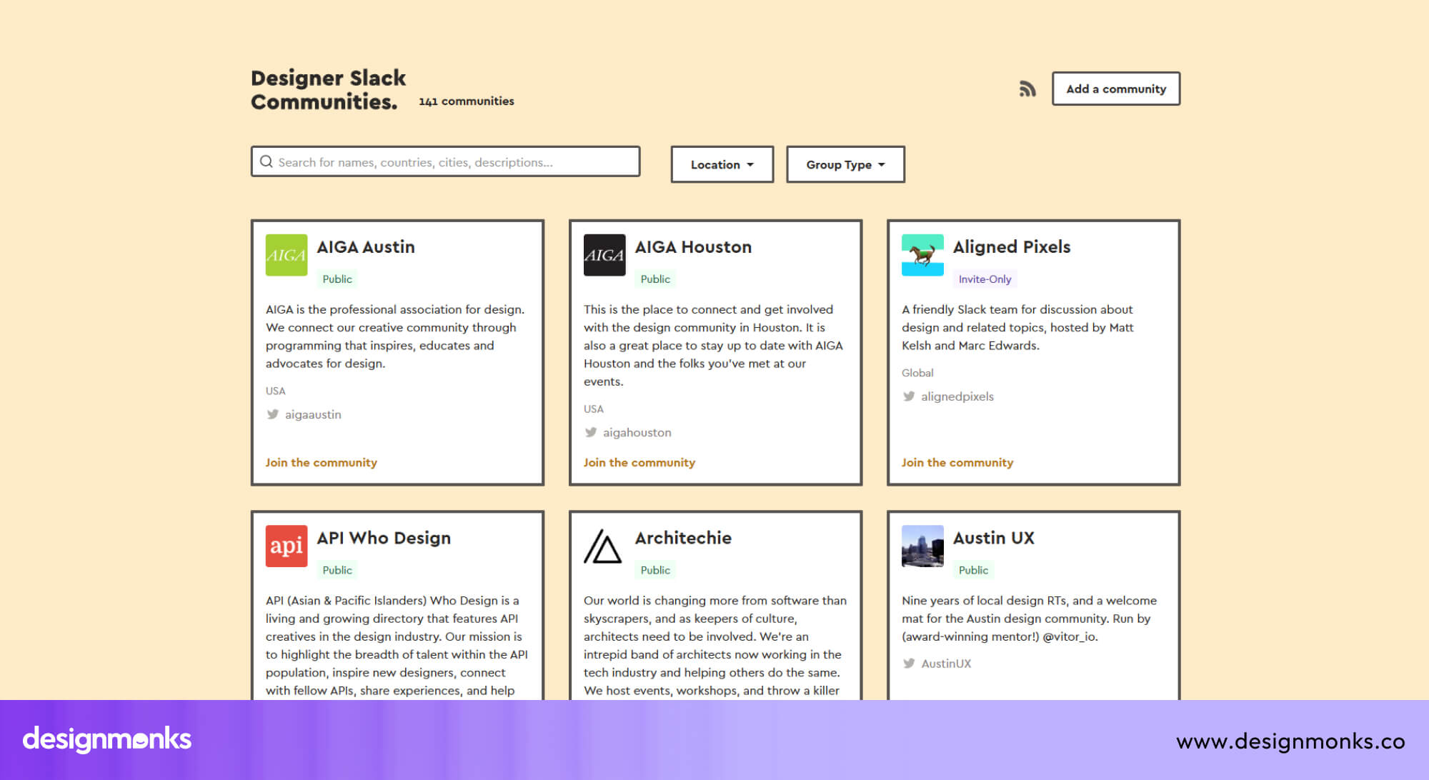 Designer Slack Communities